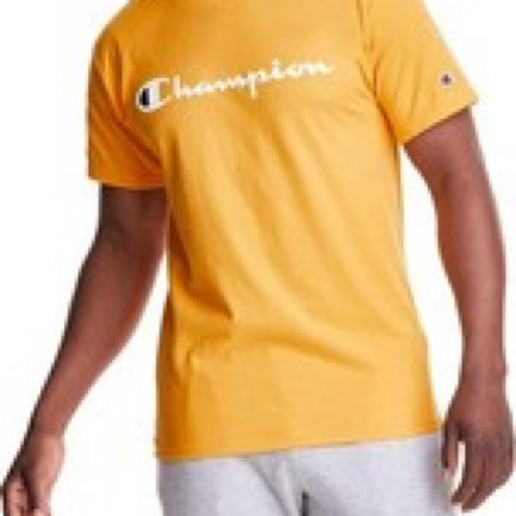 Champion Men's T-Shirt, Classic Graphic size Small, Team Gold Script - Picture 1 of 3